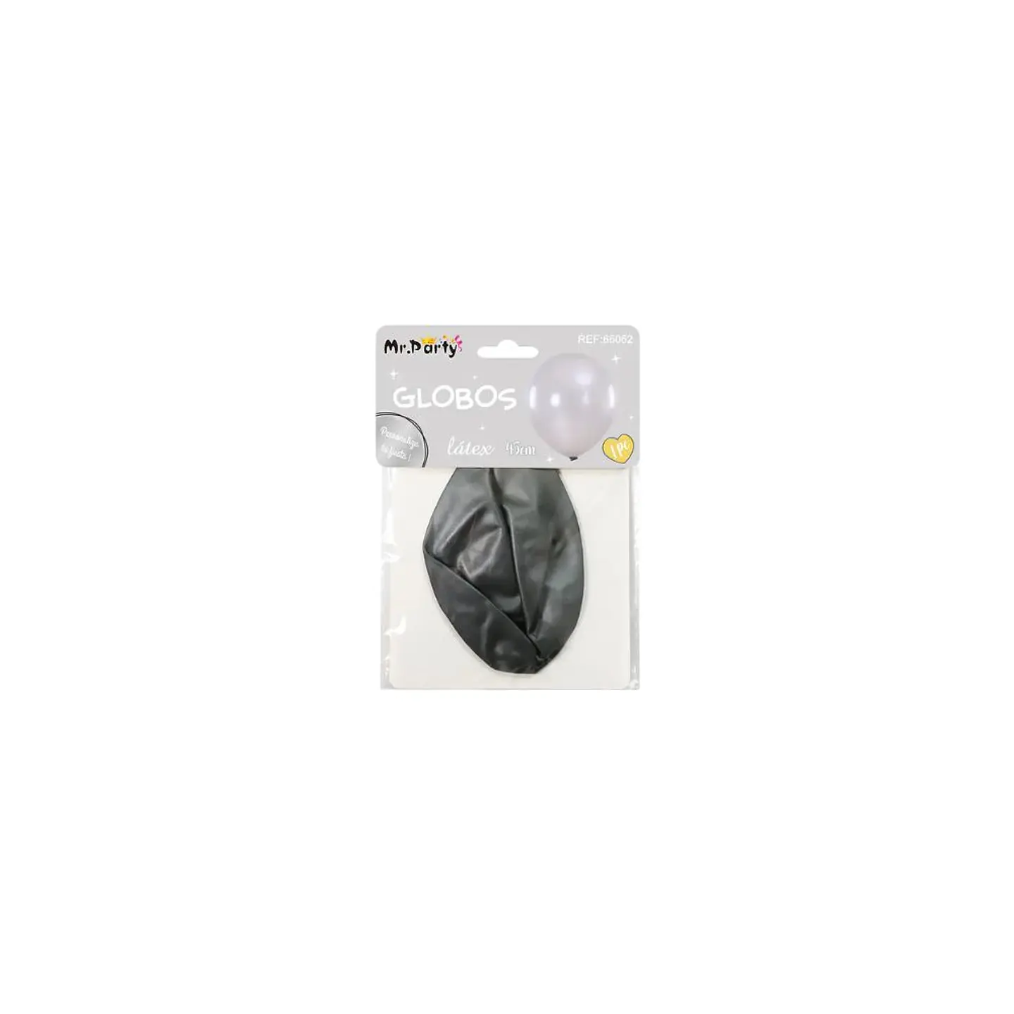 Globo Latex Plateado 45 Cm 1