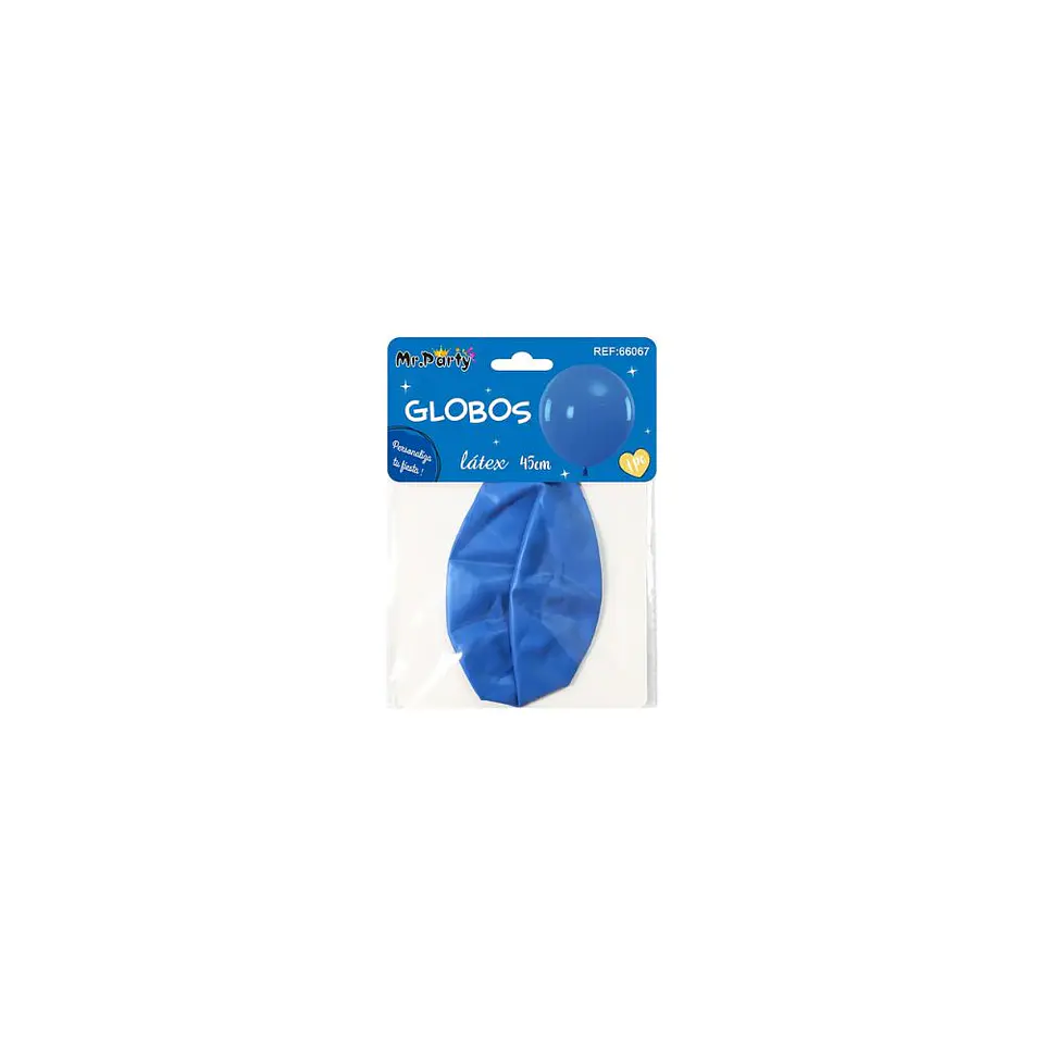 Globo Latex Azul 45 Cm 1