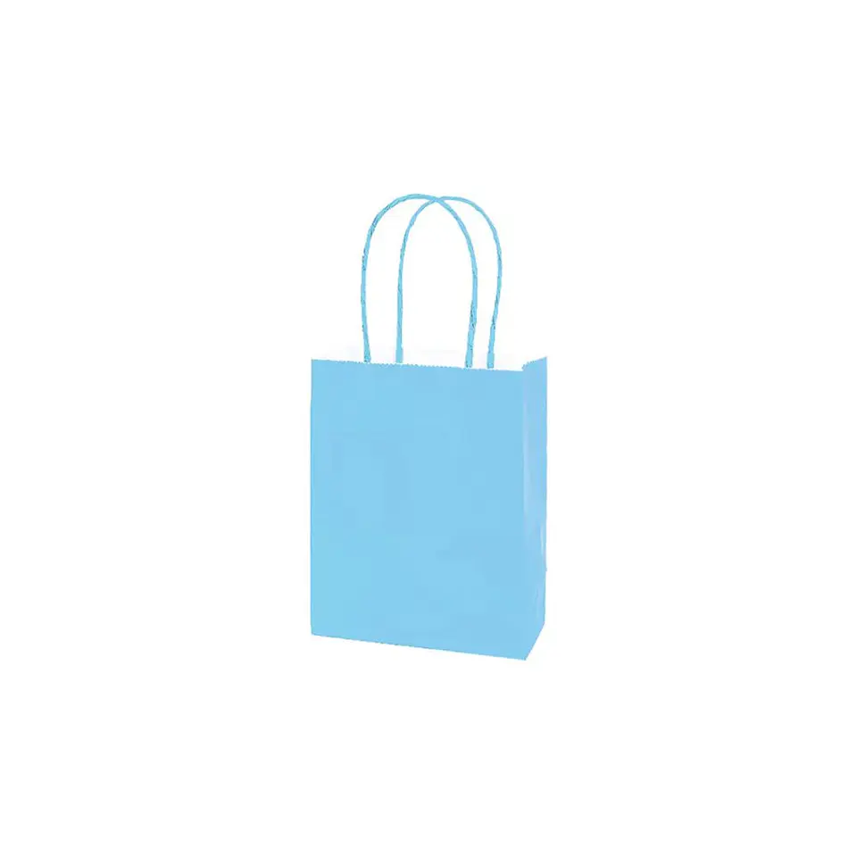 Bolsa Papel Kraft Extra Grande Celeste 12 Pcs 2