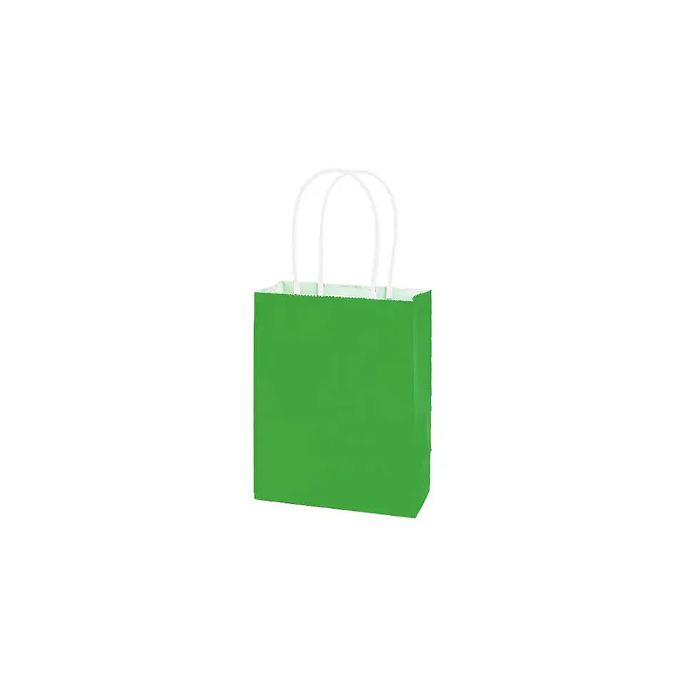 Bolsa Papel Kraft Grande Verde Claro 12 Pcs 2