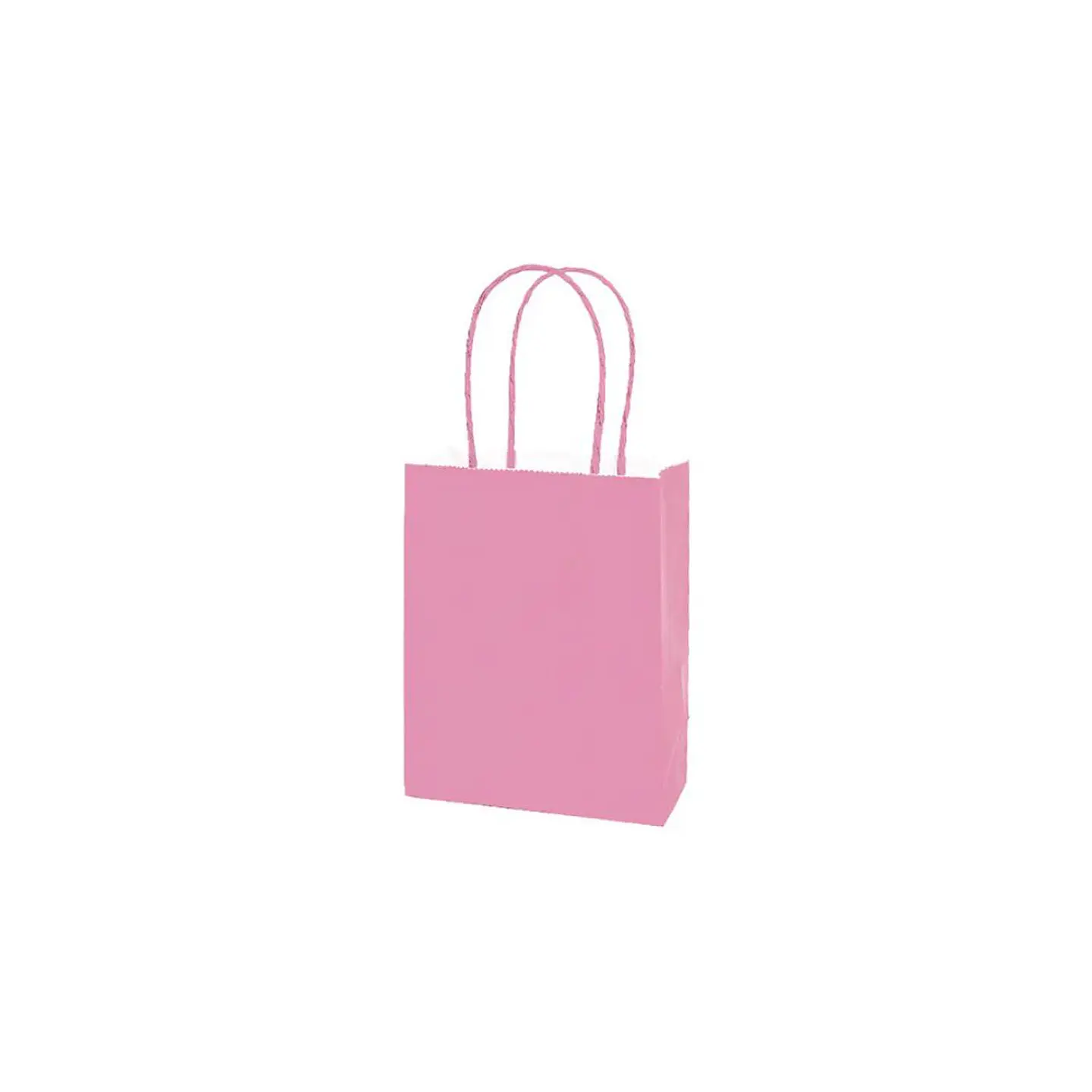 Bolsa Papel Kraft Grande Rosado 12 Pcs 3