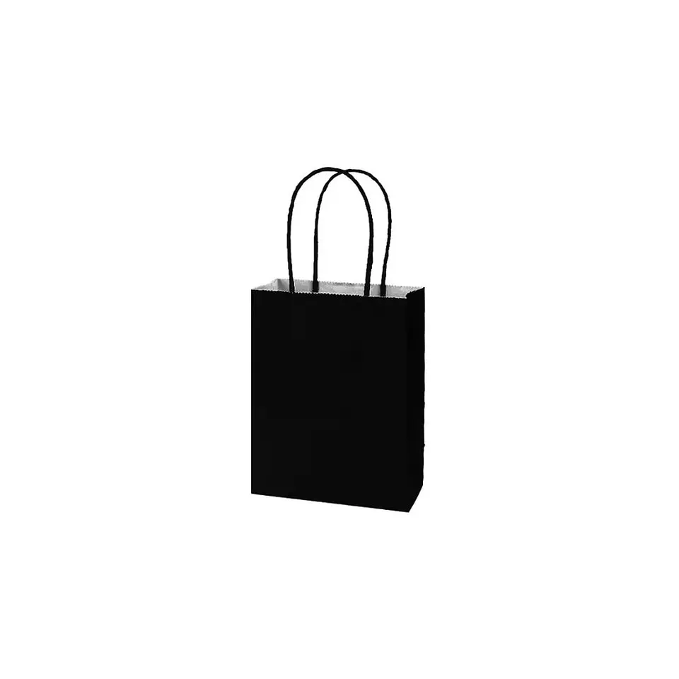 Bolsa Papel Kraft Grande Negro 12 Pcs 1