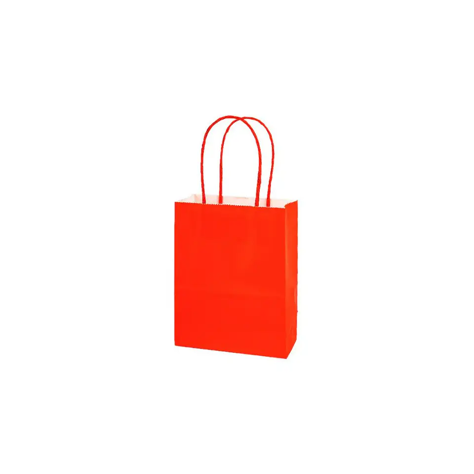 Bolsa Papel Kraft Grande Rojo 12 Pcs 1