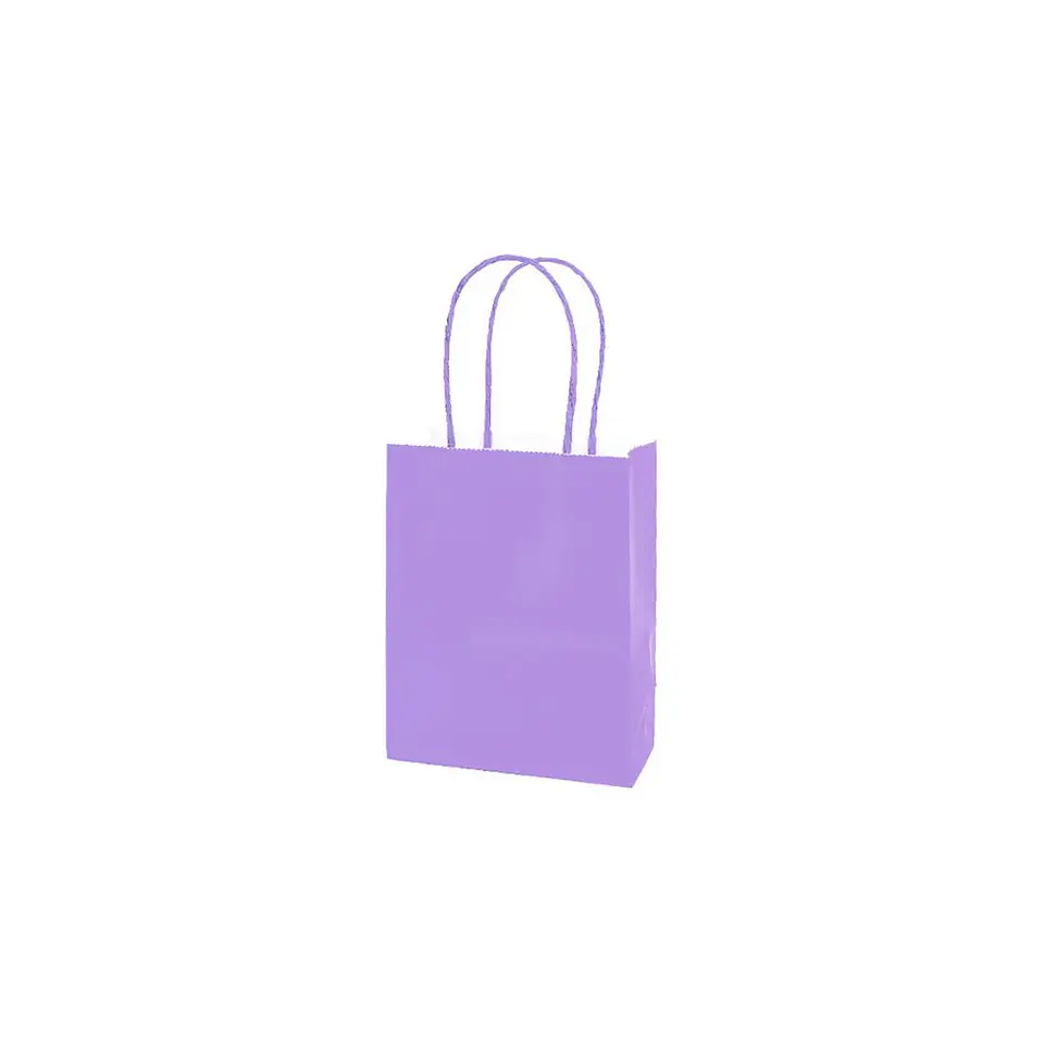 Bolsa Papel Kraft Grande Morado 12 Pcs 2