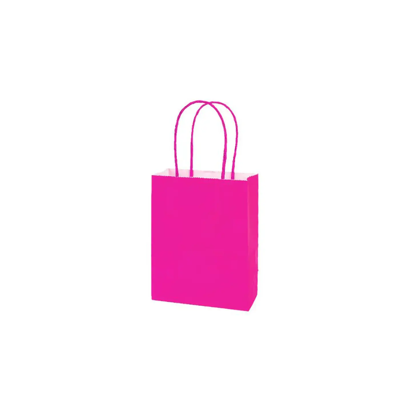 Bolsa Papel Kraft Grande Fucsia 12 Pcs 1