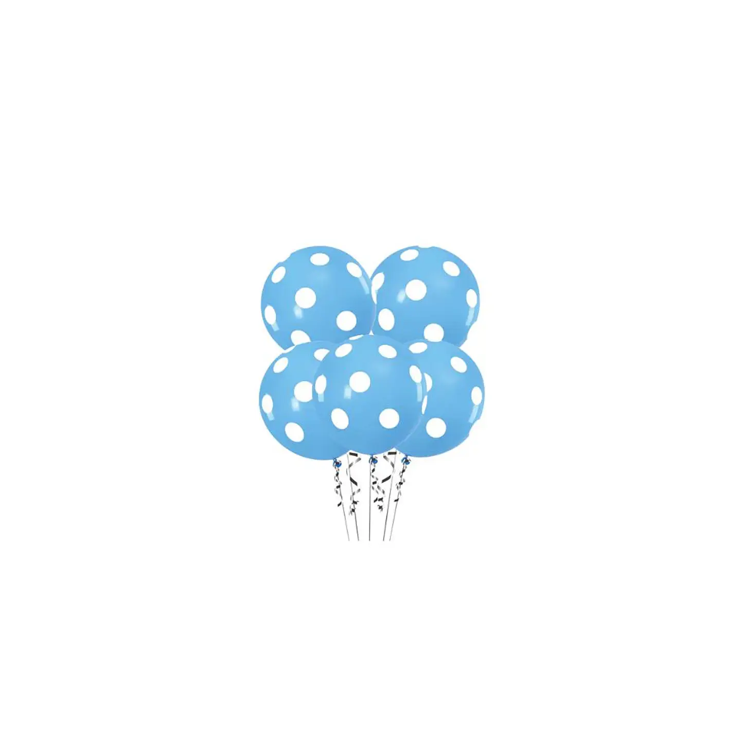 Globos De Latex Celeste Puntos Blancos 30 Cm 2