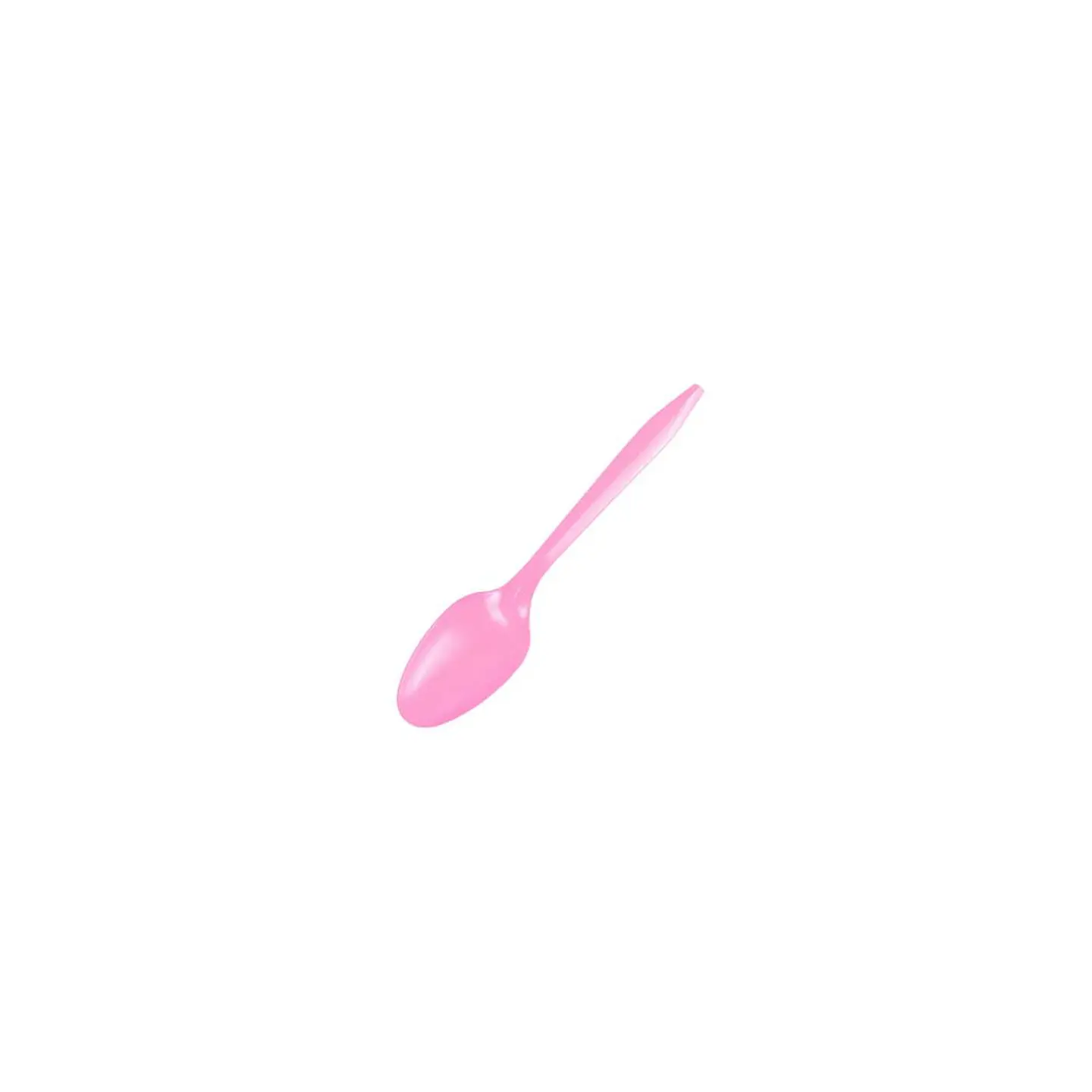 Cuchara Plastica Desechable Rosado 20 Pcs 2
