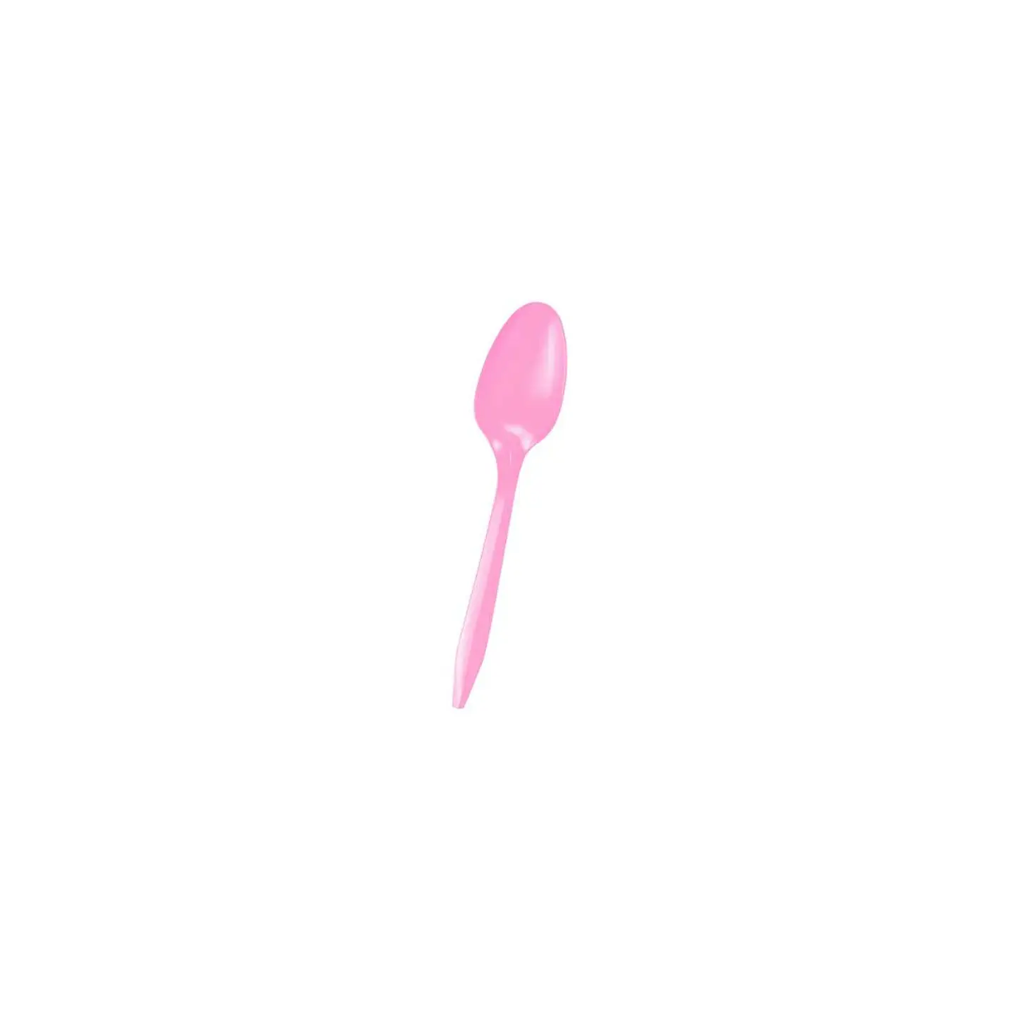 Cuchara Plastica Desechable Rosado 20 Pcs 3