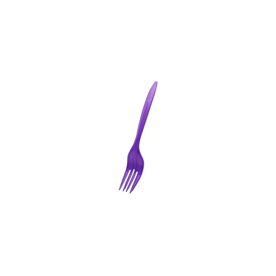 Tenedores Plasticos Desechables Morado 20 Pcs 1