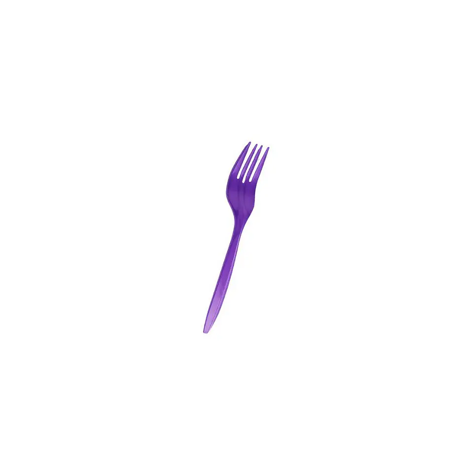 Tenedores Plasticos Desechables Morado 20 Pcs 3