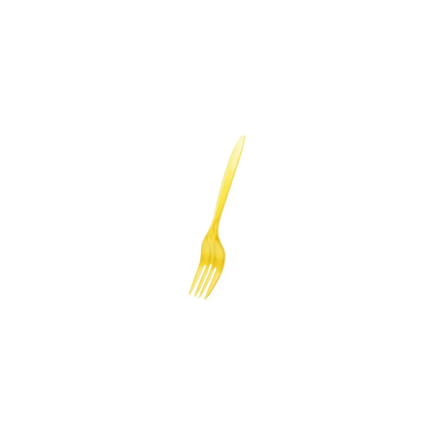 Tenedores Plasticos Desechables Amarillo 20 Pcs 1