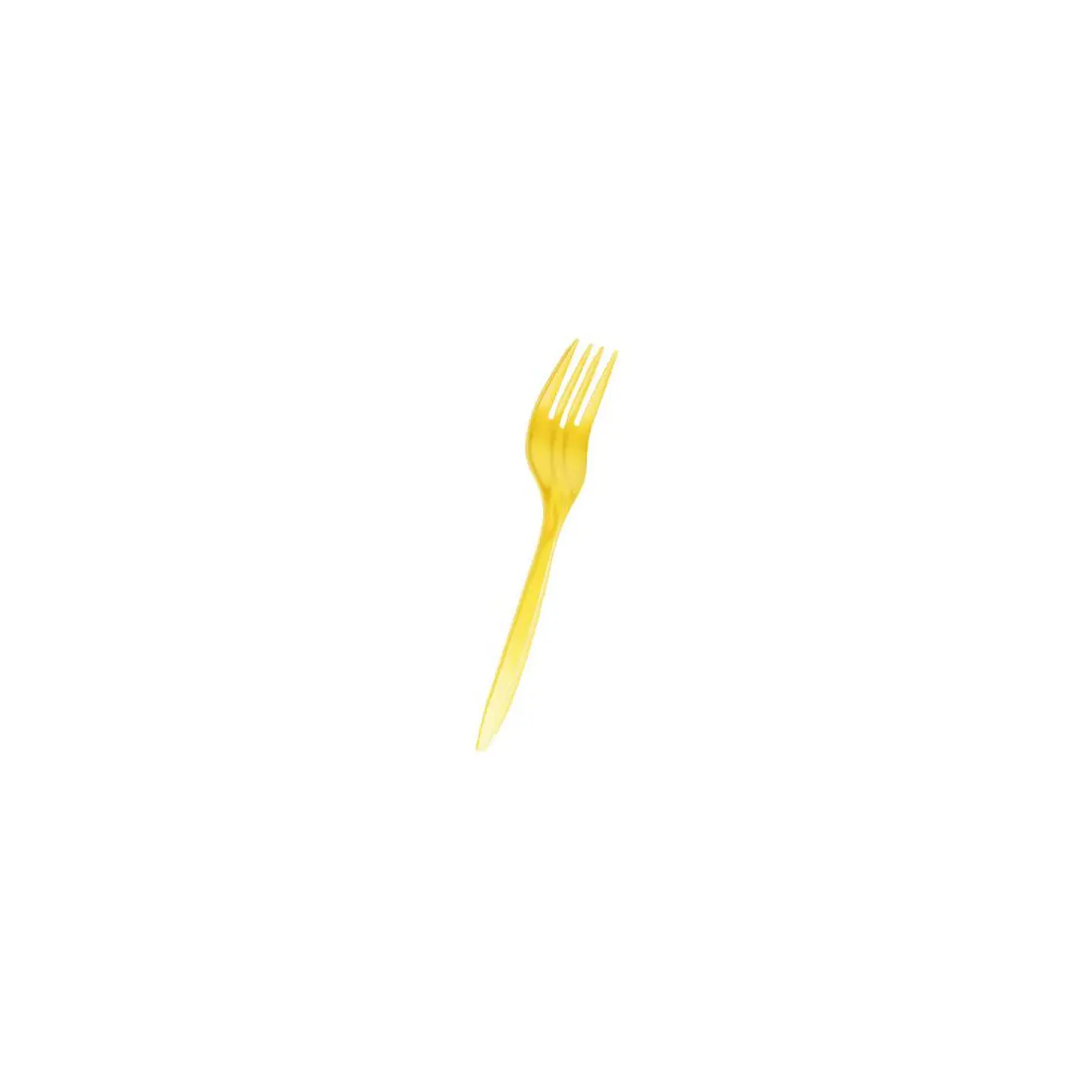 Tenedores Plasticos Desechables Amarillo 20 Pcs 3