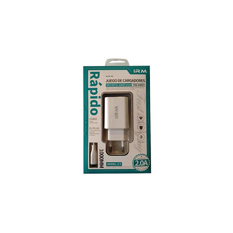 Cargador Rapido USBX2 IRM
