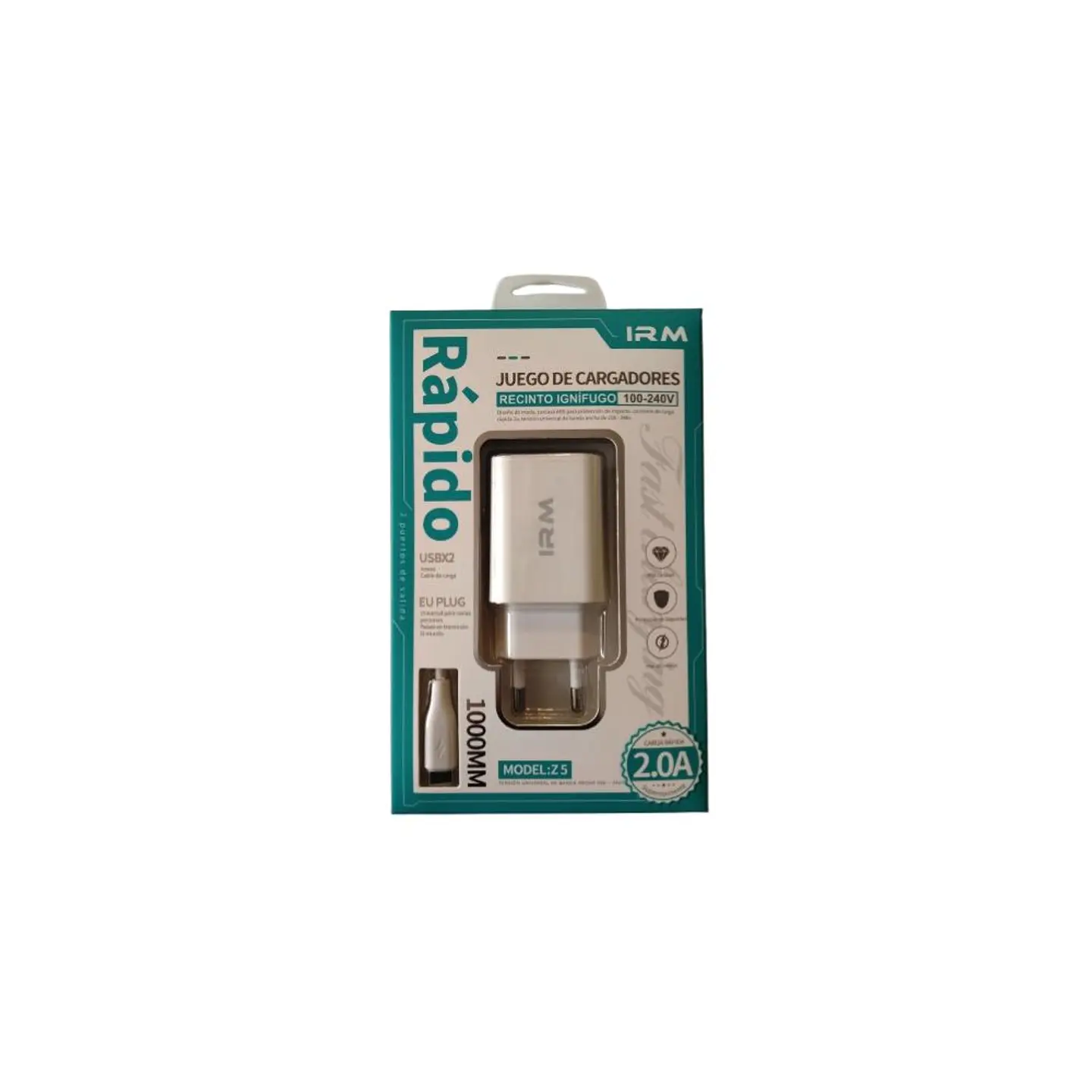 Cargador Rapido USBX2 IRM 1