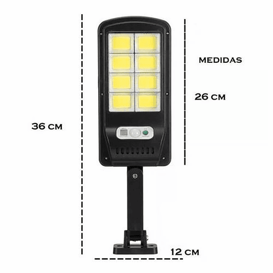2 Und. Foco Solar JORTAN con sensor  de movimiento y control remoto