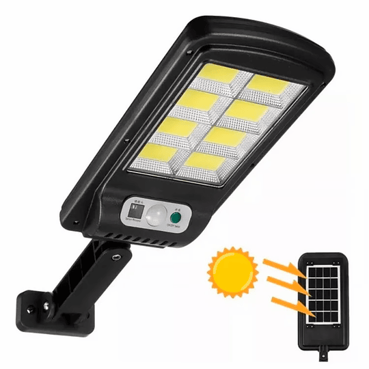 2 Und. Foco Solar JORTAN con sensor  de movimiento y control remoto