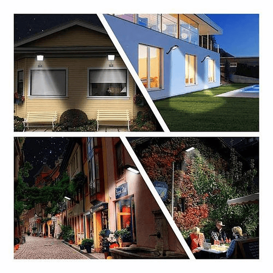 2 Und. Foco Solar JORTAN con sensor  de movimiento y control remoto