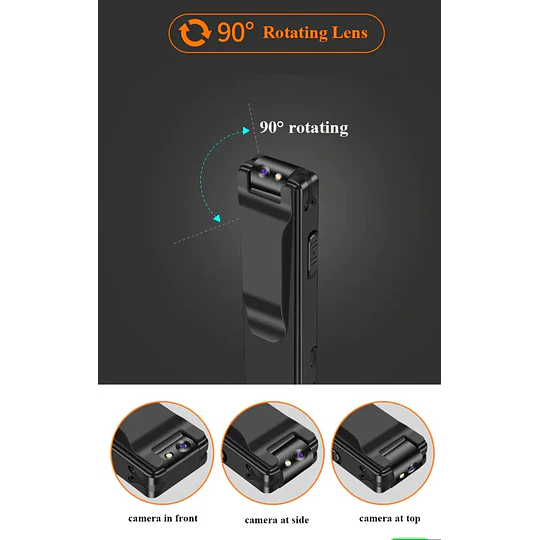 Camara Corporal Espía Portátil Recargable 