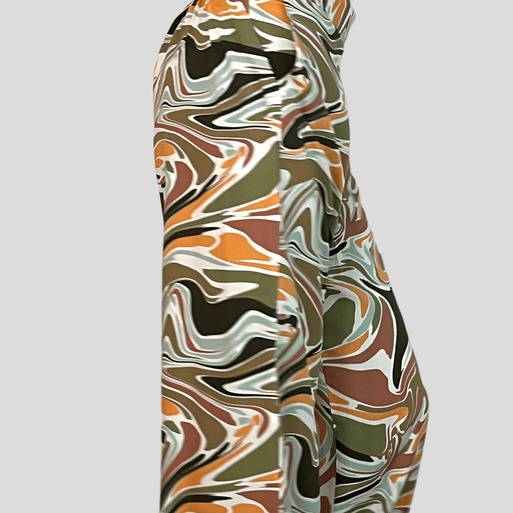 PA4070 PANTALÓN ESTAMPADO TRASERO ELASTICADO BEIGE/VERDE/BLANCO 5