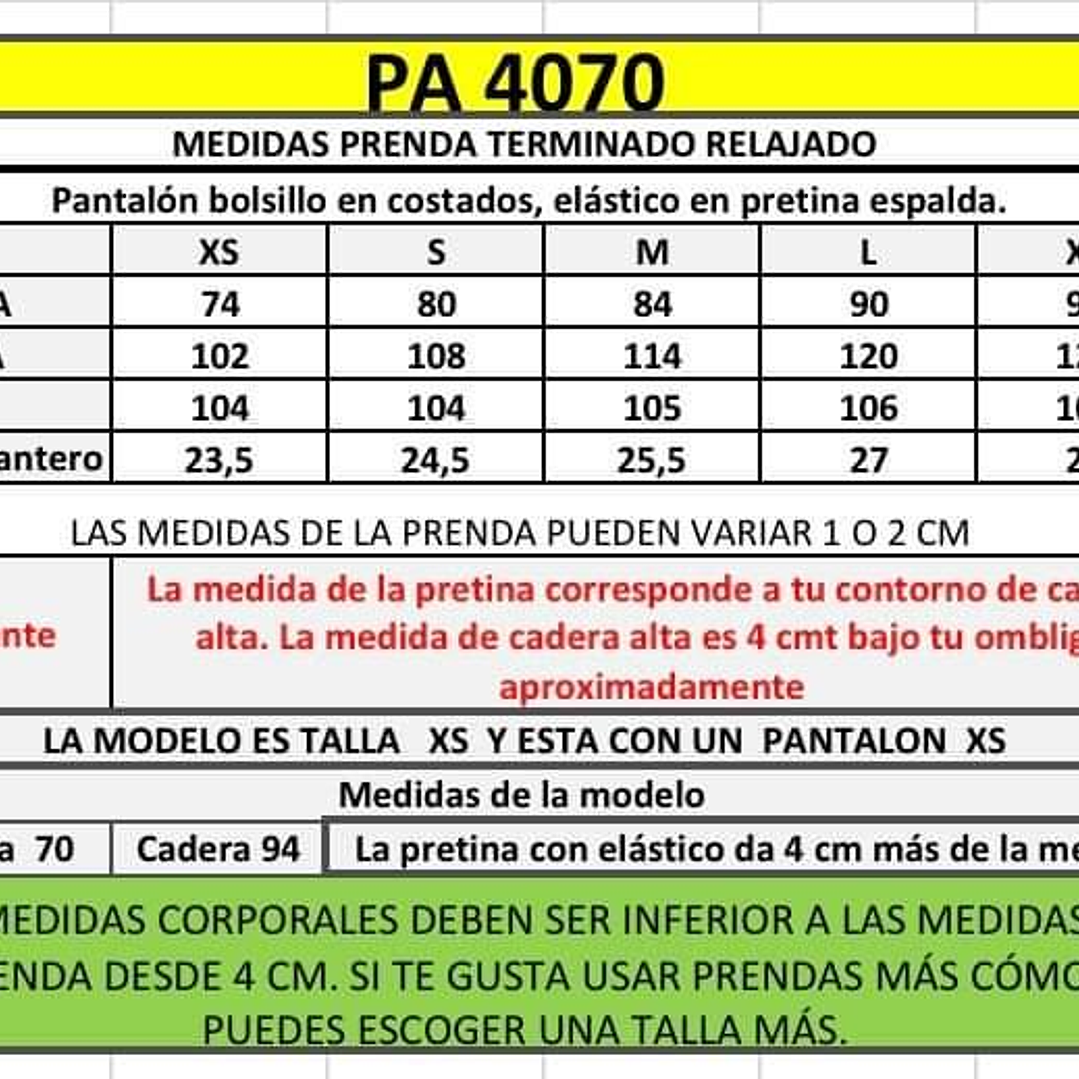 PA4070 PANTALÓN ESTAMPADO TRASERO ELASTICADO NEGRO/BLANCO 4