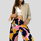 PA4070 PANTALÓN ESTAMPADO TRASERO ELASTICADO AZUL/FUCSIA/MOSTAZA - Miniatura 4