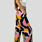 PA4070 PANTALÓN ESTAMPADO TRASERO ELASTICADO AZUL/FUCSIA/MOSTAZA - Miniatura 6