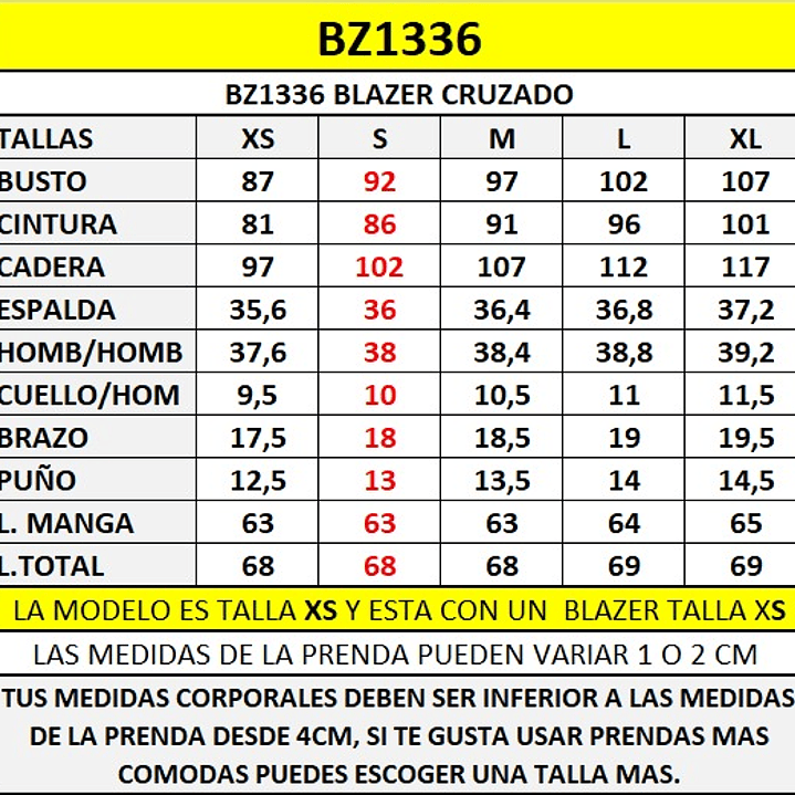 BZ1336 BLAZER CRUZADO BLANCO  7