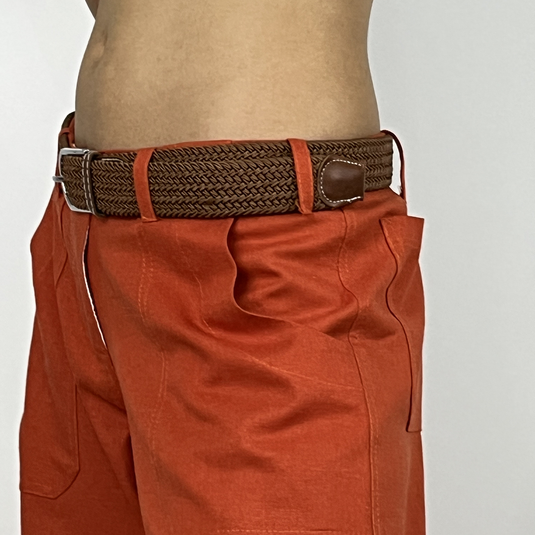 PA4071 PANTALÓN LINO MOM NARANJO 4