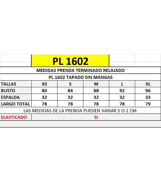 PL1602 TAPADO SIN MANGAS GRIS MARENGO