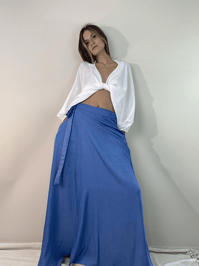 KM1605 BLUSA KIMONO OXFORD BLANCA