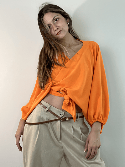 KM1605 BLUSA KIMONO NARANJO