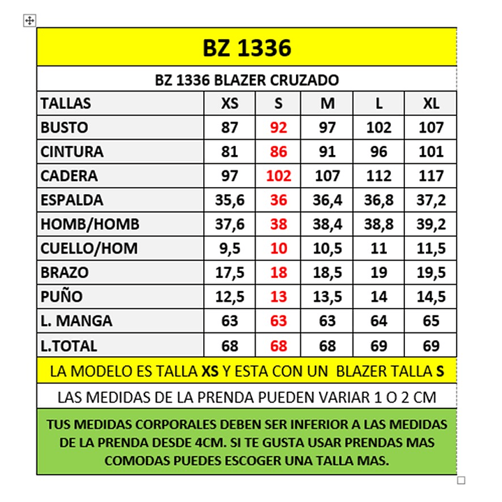 BZ1336 BLAZER CRUZADO NEGRO 4