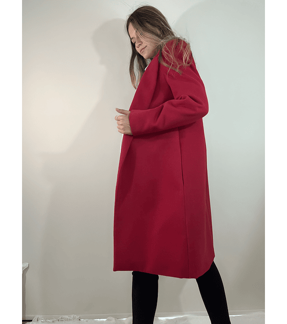 AB15010 ABRIGO LARGO OVERSIZED MARA MORE COLOR ROJO 