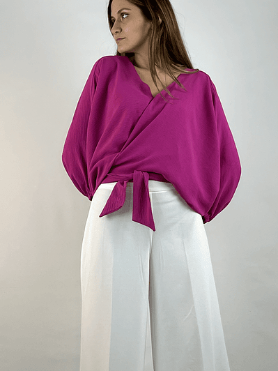  KM1605 BLUSA KIMONO NUEVA MAGENTA 