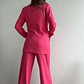 BZ1350 BLAZER CUELLO SMOKING FUCSIA  - Miniatura 4