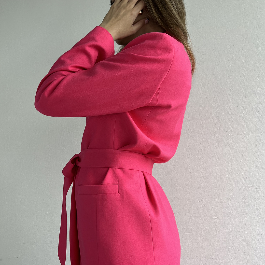 BZ1350 BLAZER CUELLO SMOKING FUCSIA  6