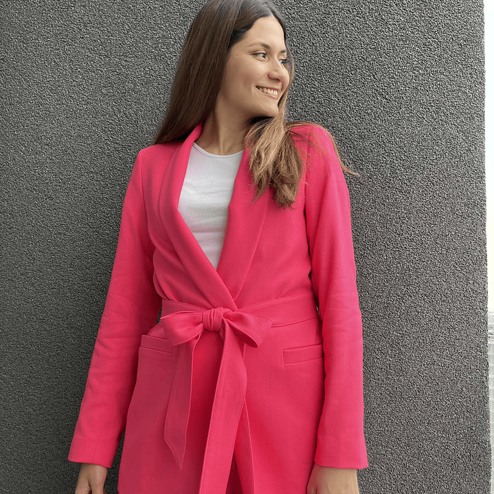 BZ1350 BLAZER CUELLO SMOKING FUCSIA  7
