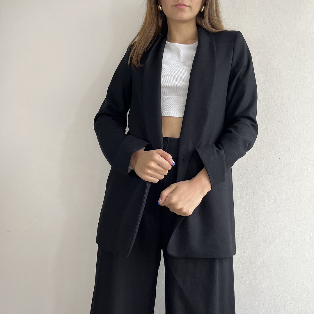 BZ1350 BLAZER CUELLO SMOKING  NEGRO 2