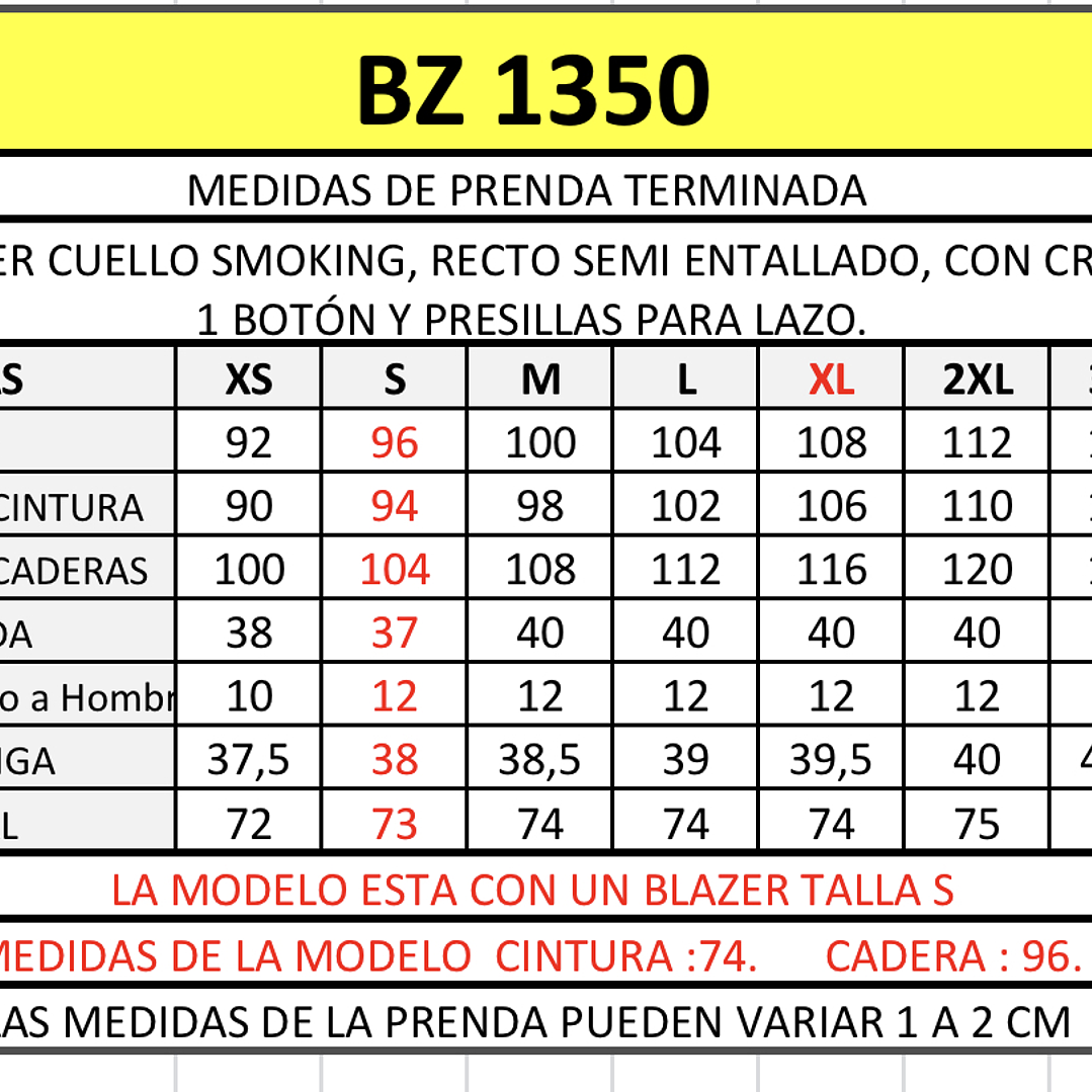 BZ1350 BLAZER CUELLO SMOKING  ESTAMPADO 6
