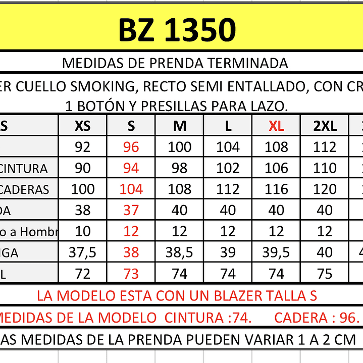 BZ1350 BLAZER CUELLO SMOKING  ESTAMPADO 6