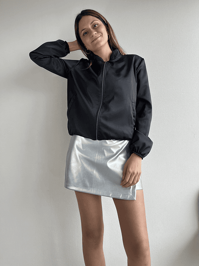 CQ1920 BOMBER SATINADA NEGRA