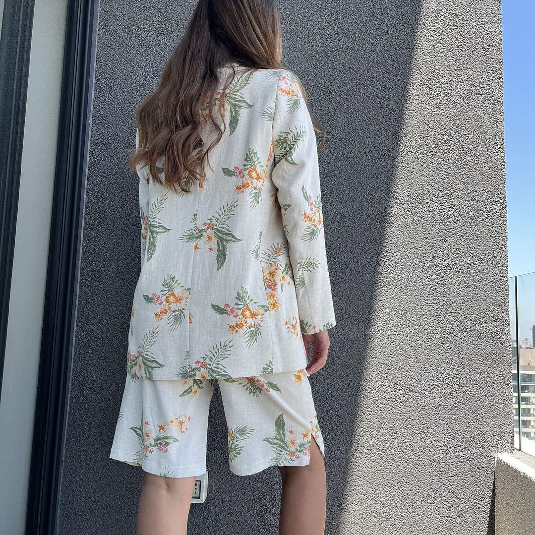 BZ1350 BLAZER CUELLO SMOKING  ESTAMPADO 4