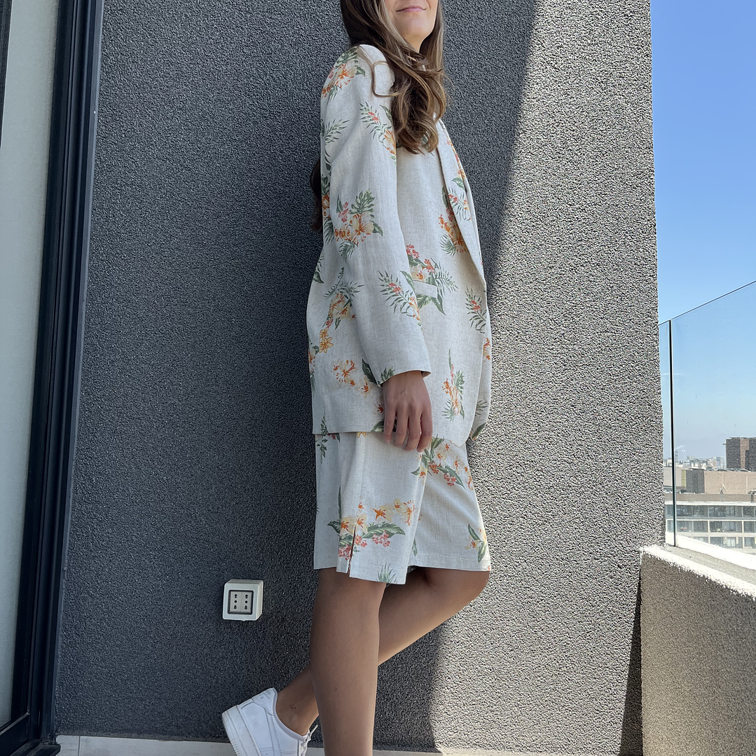 BZ1350 BLAZER CUELLO SMOKING  ESTAMPADO 5