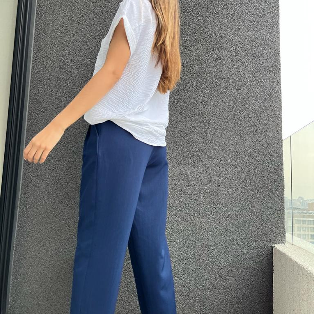 PA4082 PANTALÓN BAGGY CREPE AZUL COBALTO 4