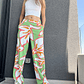 PA4070 PANTALÓN PRETINA MIXTA ESTAMPADO  VERDE BLANCO - Miniatura 2