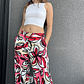 PA4070 PANTALÓN PRETINA MIXTA ESTAMPADO  BLANCO FUCSIA  - Miniatura 3