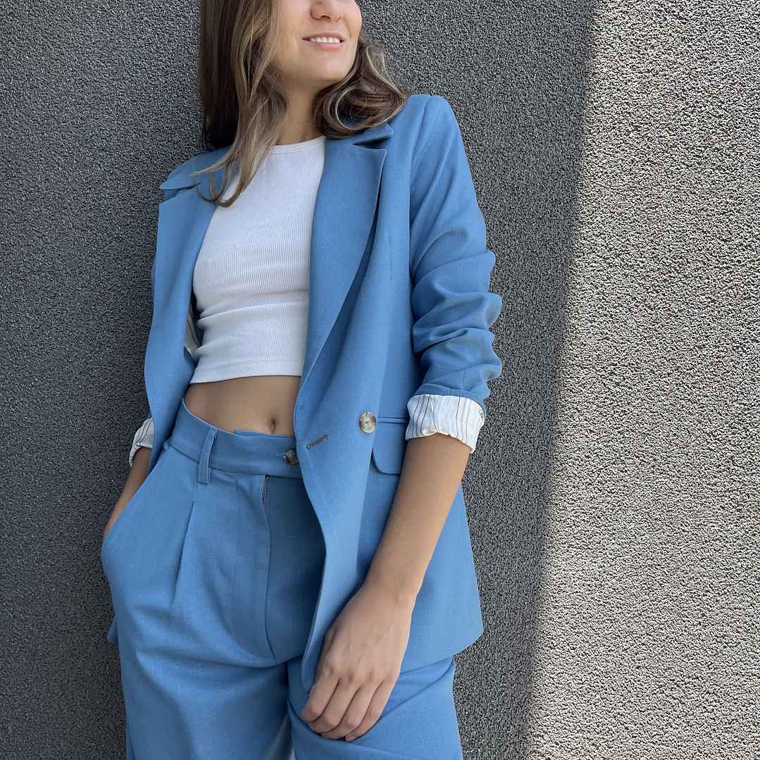 BZ1336 BLAZER  DENIM CON LINO  8