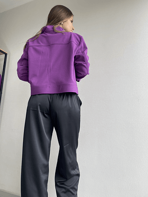 CQ1911 CHAQUETA CROPPED VIOLETA