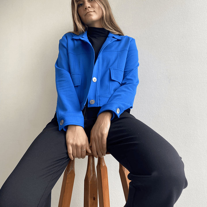 CQ1911 CHAQUETA CROPPED AZUL KLEIN 2
