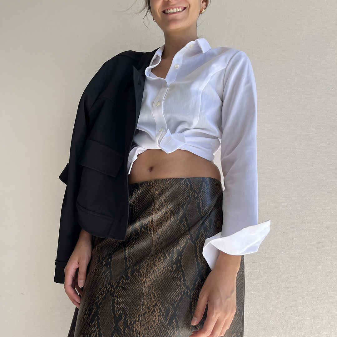 CQ1911 CHAQUETA CROPPED NEGRA 1